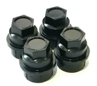 (4) 2007-2014 GMC SIERRA TRUCK 14X1.5" BLACK LUG COVERS 4 PACK