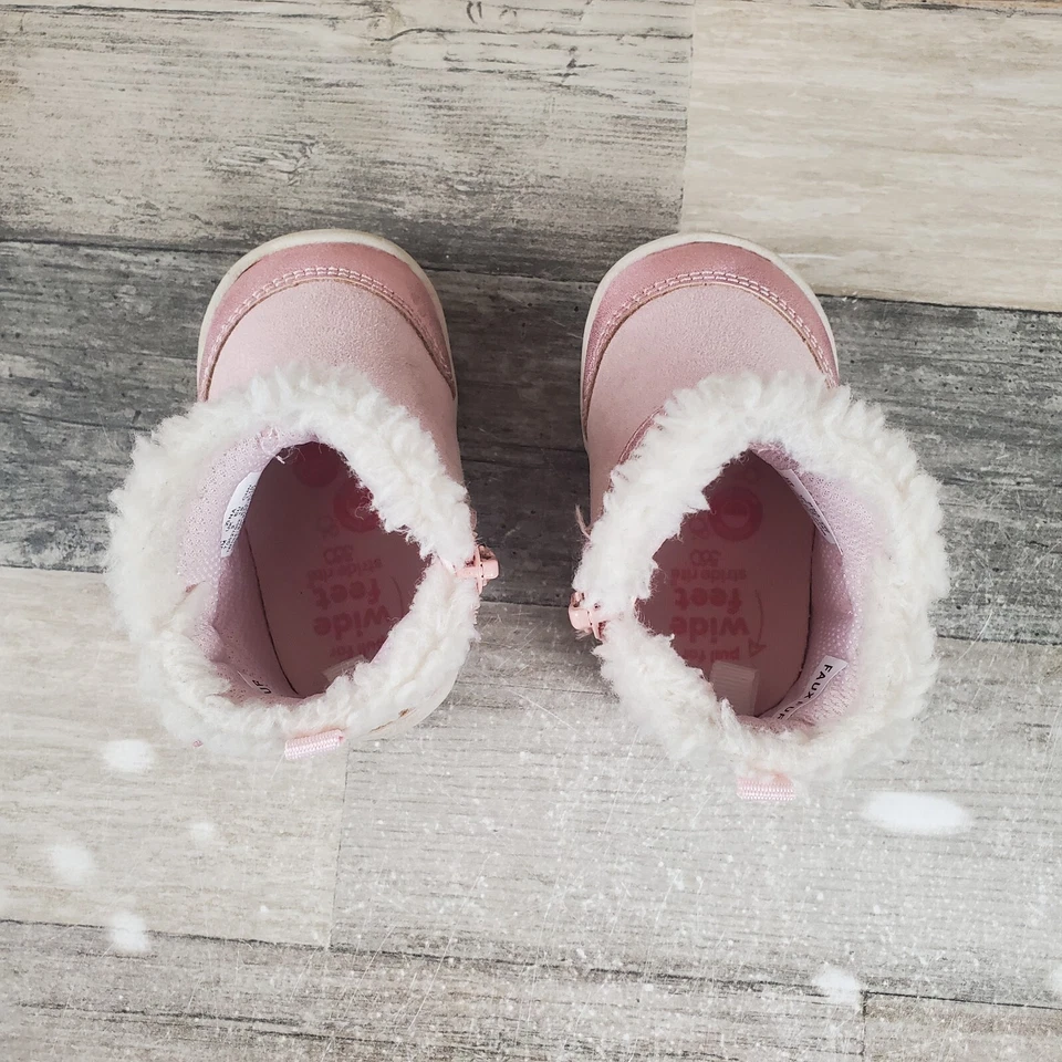 Stride Rite 360 Zina First Walking Botines Niños Talla 3 M Rosa Cremallera Lateral Botines Foto 4 de 4