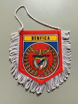 Fanion Vintage Benfica Portugal - Pennant Club De Foot - Décoration Supporter