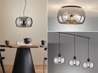 Pendelleuchten Industrial mehrflammig & Küchenlampen Decke hängend mit Rauchglas