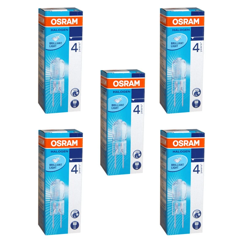 5 X Osram G4 Halogène Ampoule à Broche 5W 10W 20W 12V Transparent Halostar Salut