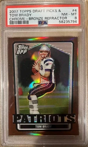 Tom Brady /250 2007 Topps Bronze Refractor Psa 8 Card patriots mvp