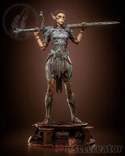 Lae'zel 3D Printed Figure, Baldur's Gate Collectible Statue, Unpainted