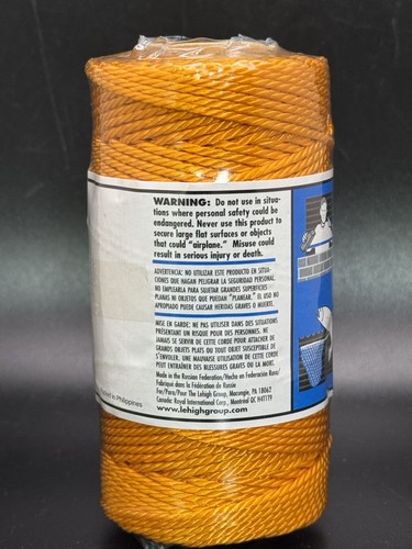 GOLD Mason Line #18 Spago Nylon Intrecciato 215 ft Giardinaggio Muratura ALTA NUOVO - Foto 3 di 4