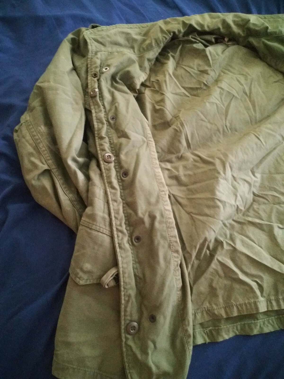 Vintage OD Green M65 Field Jacket. Zipper broke. Few… Gem