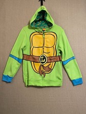 Nickelodeon Jacket Ninja Turtles Child L/XL Leonardo Hooded Green