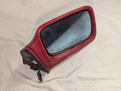 BMW E28 Right Side Mirror, Cinnabar Red, OEM 528e 533i 535is 