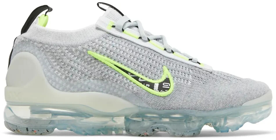 Nike Air Vapormax 2021 FK \'Logo Pack\' Mens Running Shoes Grey/Volt DH4085 001 Nike Air Vapormax 2021 FK  main image 3
