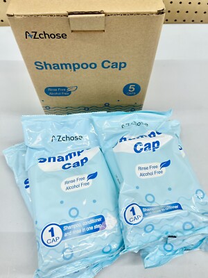 AZchose No Water Shampoo Caps Disposable 4 pack Rinse-Free Shampoo Caps (co)