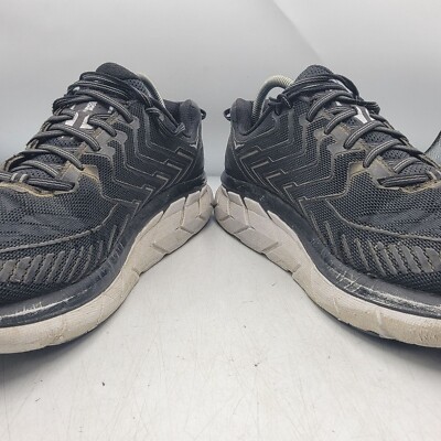Hoka One One Clifton 4 Mens 10.5 Black White Athletic Shoes  display picture 1