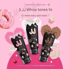 2X 4X PCs JJ White Body Cream Tone Up Your Skin White&Water Proof Sunscreen 70ML