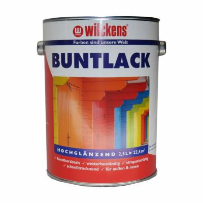 ( 9,58/l) 2,5 l Wilckens Buntlack hochglänzend Kunstharzbasis 15 Farben 