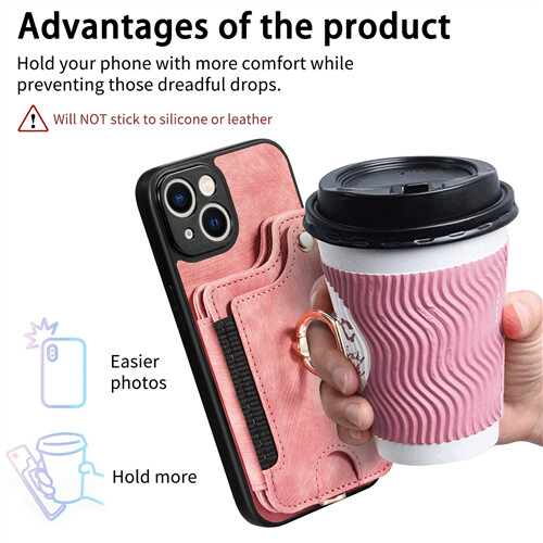 RFID Anti-theft Brush Case For iPhone 15 14 Pro Max 13 12 Ring Card Stand Cover - 第 9/30 張圖片