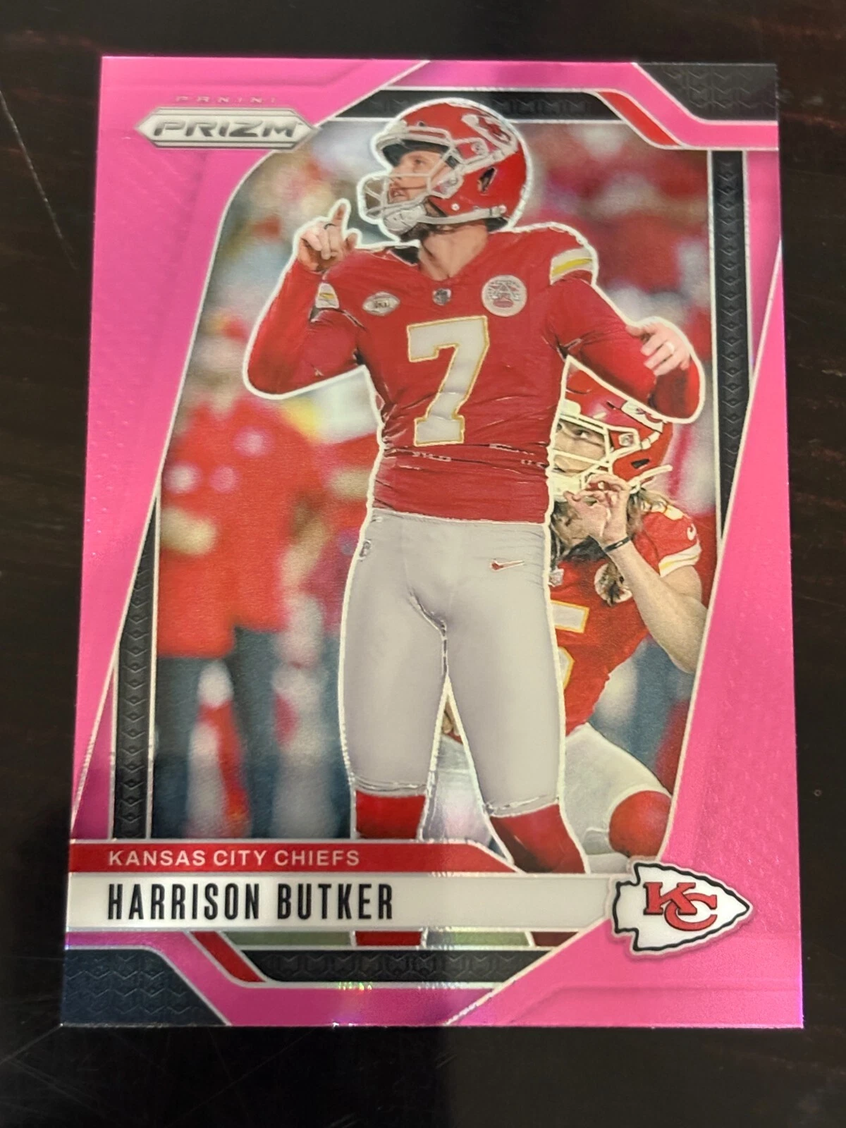 2024 Panini Prizm - Pink Prizm #144 Harrison Butker - Chiefs
