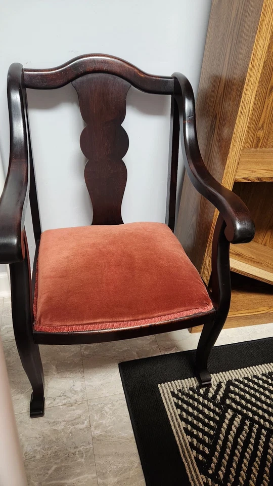 Silla victoriana vintage de caoba del siglo XIX Foto 4 de 4