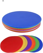 12 Pack Poly Vinyl Spot Markers, 9 Inch Floor Dots Non-Slip Rubber Agility Do...