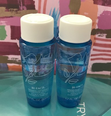 Lot of 2 Lancome Bi-Facil Double Action  Eye Makeup Remover 50ml ea. Total 100ml