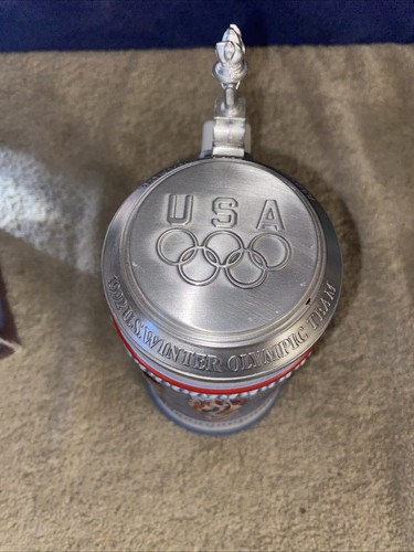 1992 U.S. Winter Olympic Team Ceramic Stein W/Original Box (Made In Germany)-New - Picture 8 of 22