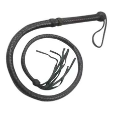 Genuine Cowhide Leather Bullwhip 3 Feet Long 12 Plaits Bullwhip For Beginners