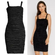 LIKELY Women's Leopard Burnout Alene Dress Black Size 0 NWT