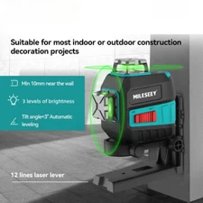 12Lines laser level 5Lines Green Nivel Laser Professional Adjustable Brightness