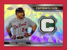 2021 Topps Chrome Miguel Cabrera Captain's Cloth Relics #CCRMC Detroit Tigers