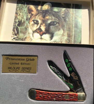 Hen & Rooster  Red Bone Folding Knife Bertram Rostfrei Early 90s