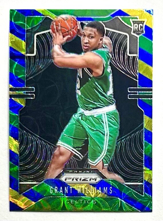 2019-20 Prizm Grant Williams Blue Yellow Green Rookie Refractor SSP RC #267 Rare