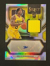 Brice Sensabaugh 2023-24 Select Rookie Auto Patch Relic Silver /199 Jazz