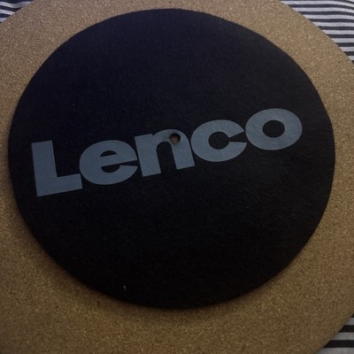 Leno Plattenspieler offiziell schwarz Slipmat für Vinyl Schallplatten - Filz 7 Zoll
