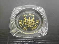 Vintage Marketing Glass Ashtray The Lenox Hotel Boston Massachusetts  MA