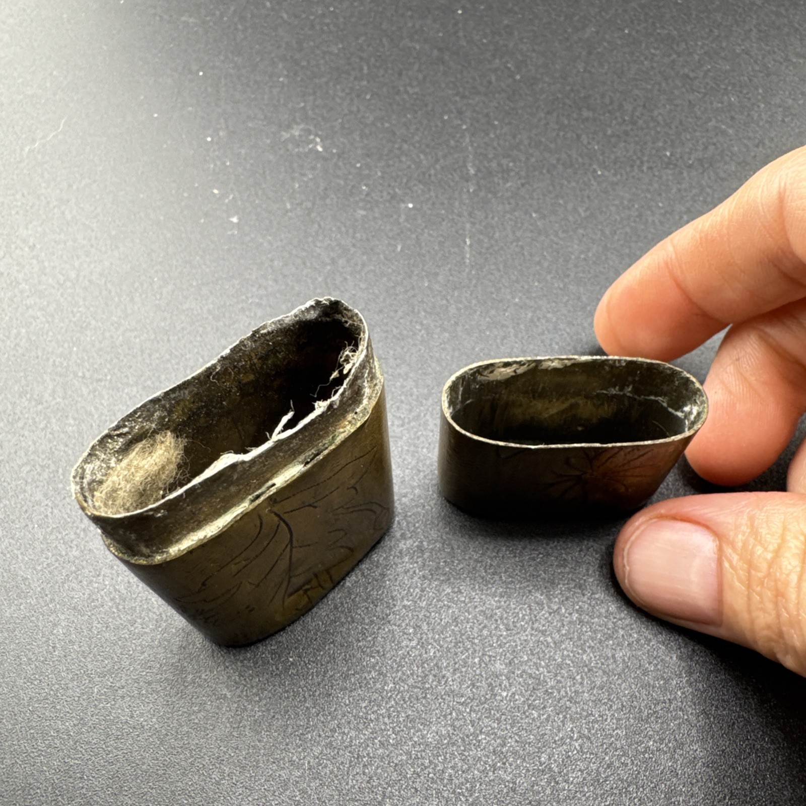 WWI Hand Made Trench Art Brass Lighter from 1916  w/Initials 📦