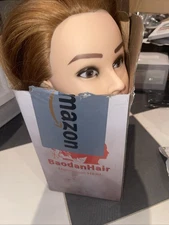 26-28'' Mannequin Head Synthetic Fiber Long Hair Styling Training Head Dolls for