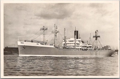 Koninklijke Rotterdamsche Lloyd Steamship Co. Photo RPPC Postcard S.S. SAMARINDA