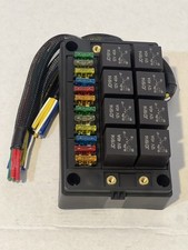 12V Relay Box 15 Way Fuse Relay Box, with Pre-Wired, 10 Relays and 15 ATC/ATO Bl