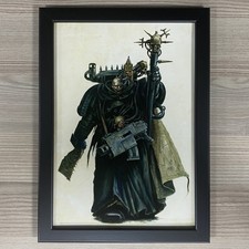 DARK ANGELS FALLEN CHAPLAIN FRAMED ART THE FAITHKEEPER ASTARTES WARHAMMER 40K
