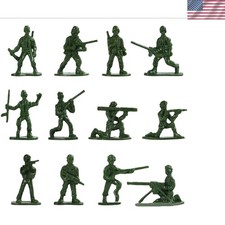 Educational and Fun - 100 Green Toy Soldiers, 1 Inch Tall for Imaginative Play