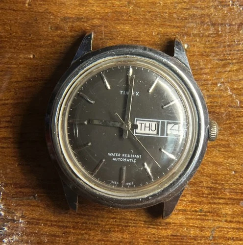 Vintage Men’s Timex Automatic Watch Head 48851 10977 FOR PARTS OR REPAIR