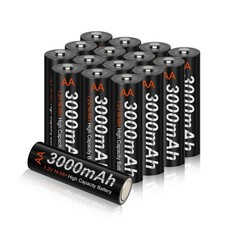 AA Batteries, Rechargeable AA 3000mAh Battery, Ni-MH 1200 Recycle Times 26.23 per battery