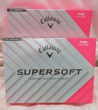 24 Callaway Supersoft Matte Pink Golf Balls - 2 Dozen
