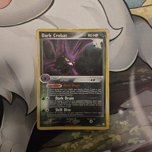 Dark Crobat 3/109 Team Rocket Returns Holo Rare Pokémon Card Damaged