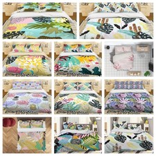 3D Tropical Leaves Colorful Quilt Cover Duvet Cover Comforter set
