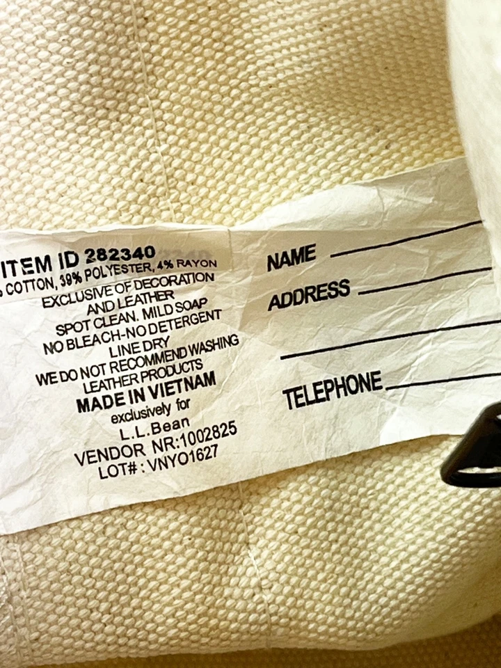 Vintage LL Bean Mini Canvas Tote Bag - Image 4 of 4