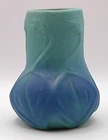 Van Briggle Pottery Turquoise Ming Blue Green Onion Bulb Vase - Colorado Springs