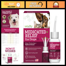 Medicated Ear Drops for Dogs - Otic Infection Treatment, 2 fl oz, Fast Relief