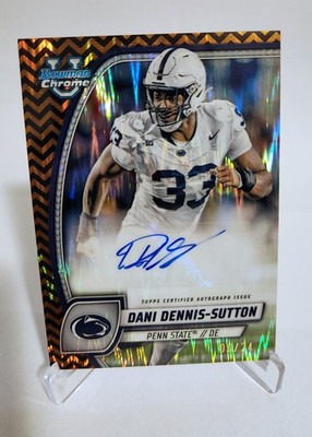 2024 Bowman U Chrome Dani Dennis-Sutton Penn State Black Gold Stealth Auto 6/24