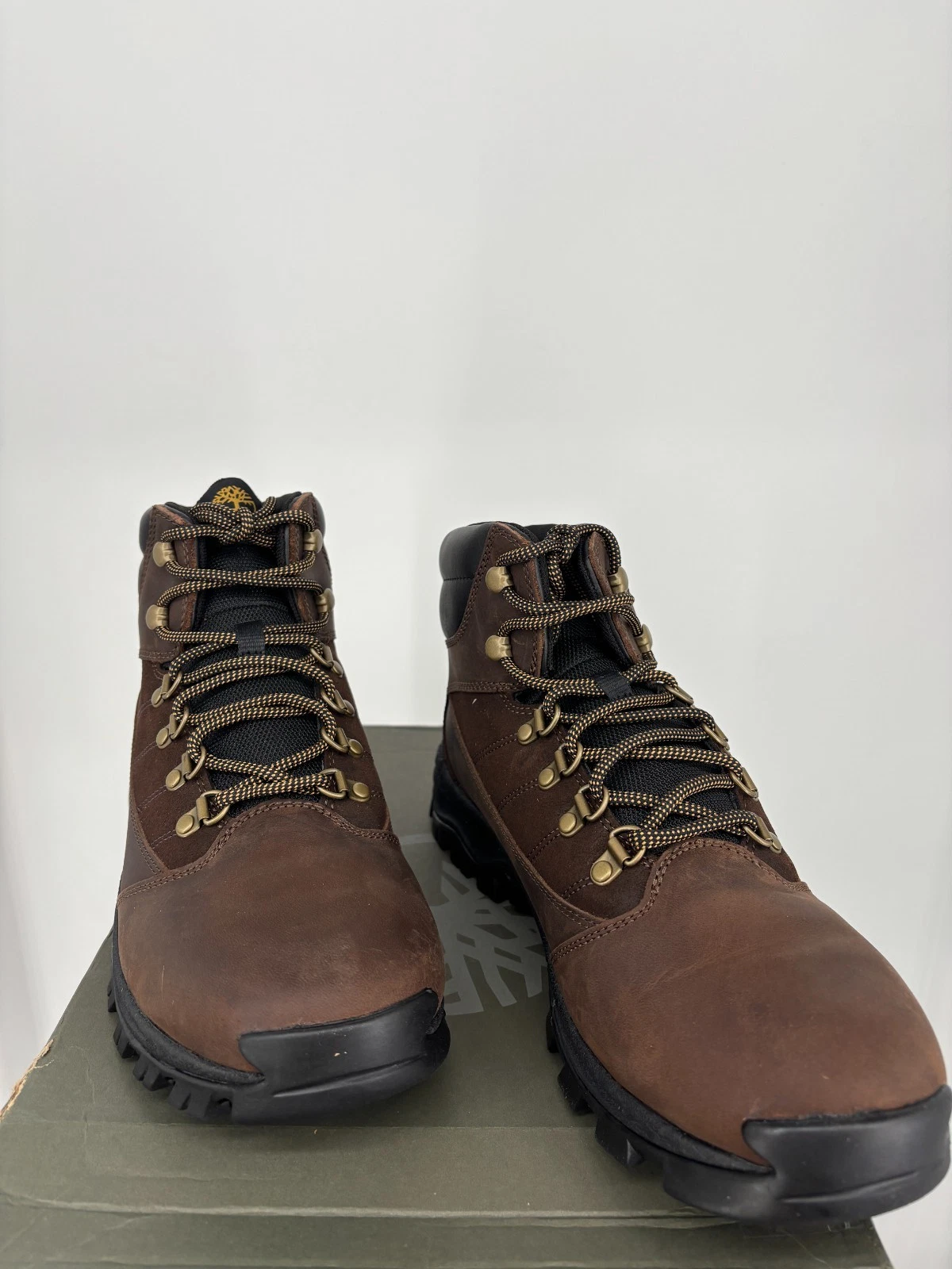 Timberland Rangeley Mid Hiker Boots Mens 10 Brown Leather TPU Shank Rugged Sport