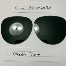 GENUINE GUCCI GG 0960SA Replacement Lenses 55 mm Green tinted plastic Asian Fit
