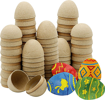 DIY Paper Mache Easter Eggs to Paint 12 Pack - Paintable & Fillable Blank Easter
