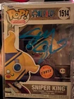Funko Pop! One Piece Chalice Sniper King CHASE #1514 Signed by Sonny Strait PSA